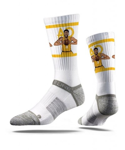 Men's Anthony Davis Los Angeles Lakers Premium Player Action Full Sub Crew Socks $13.25 Socks