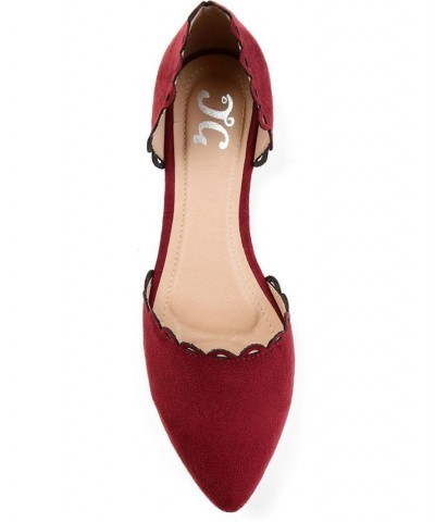 Women's Jezlin Scalloped Flats Purple $33.60 Shoes