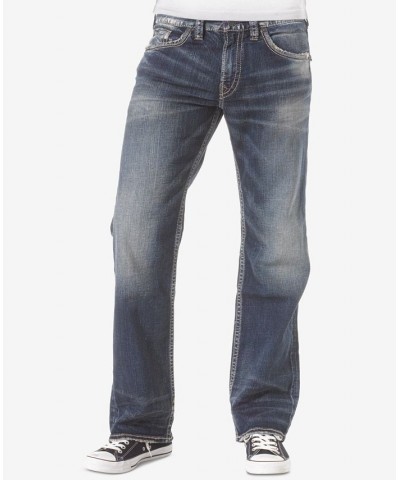 Men's Zac Relaxed Fit Straight Stretch Jeans Blue $34.01 Jeans