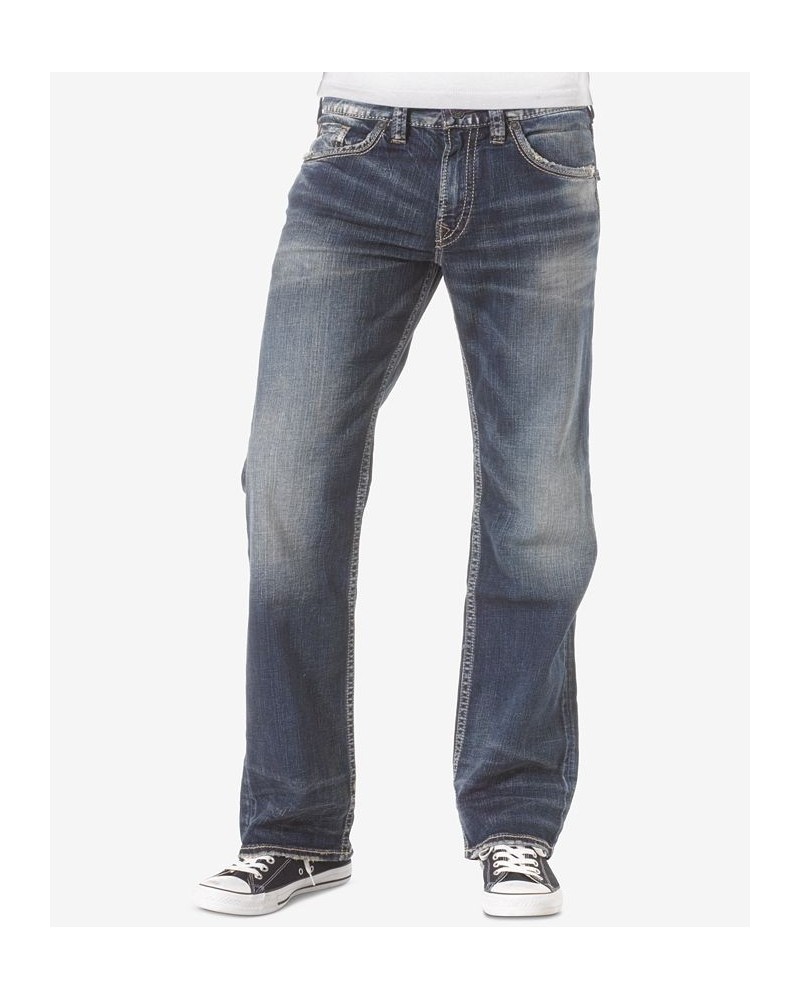 Men's Zac Relaxed Fit Straight Stretch Jeans Blue $34.01 Jeans