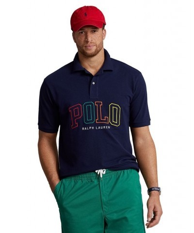 Men's Big & Tall Logo Mesh Polo Shirt Blue $54.00 Polo Shirts