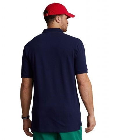 Men's Big & Tall Logo Mesh Polo Shirt Blue $54.00 Polo Shirts