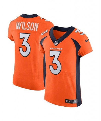 Men's Russell Wilson Orange Denver Broncos Vapor Elite Jersey $138.00 Jersey