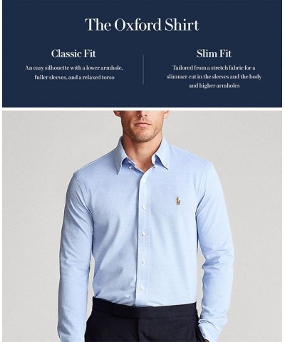 Men's Classic Fit Long Sleeve Oxford Shirt White $51.30 Shirts