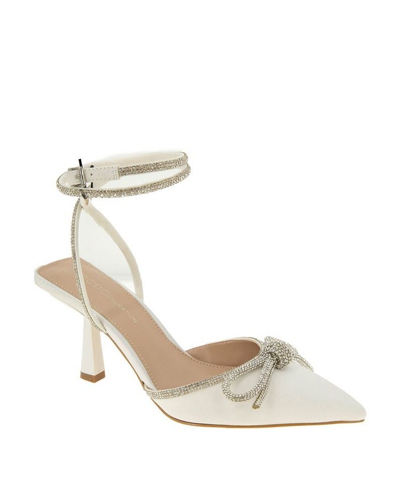 Women's Ildy Pointy Toe Pump White $36.89 Shoes