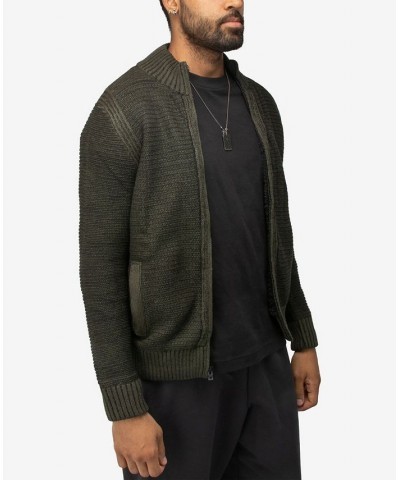 Men's Full-Zip High Neck Sweater Jacket Olive $37.44 Sweaters