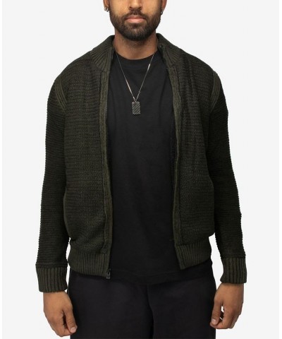 Men's Full-Zip High Neck Sweater Jacket Olive $37.44 Sweaters