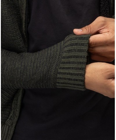 Men's Full-Zip High Neck Sweater Jacket Olive $37.44 Sweaters