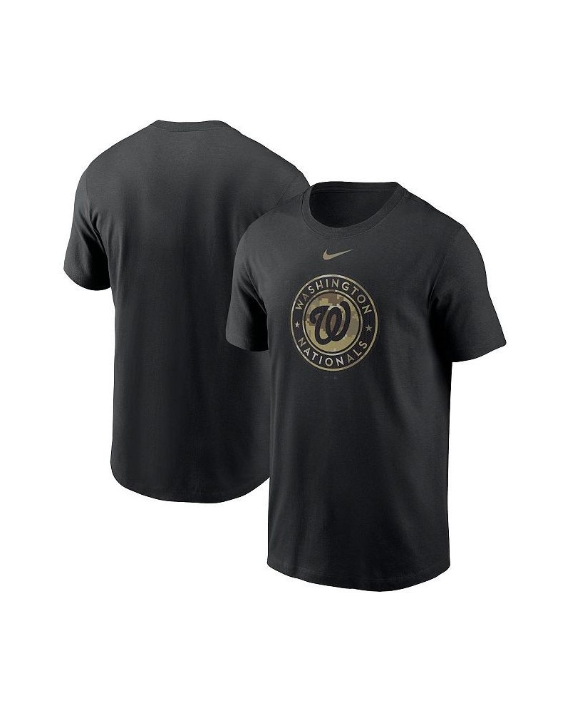 Men's Black Washington Nationals Camo Logo Team T-shirt $26.99 T-Shirts