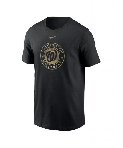 Men's Black Washington Nationals Camo Logo Team T-shirt $26.99 T-Shirts