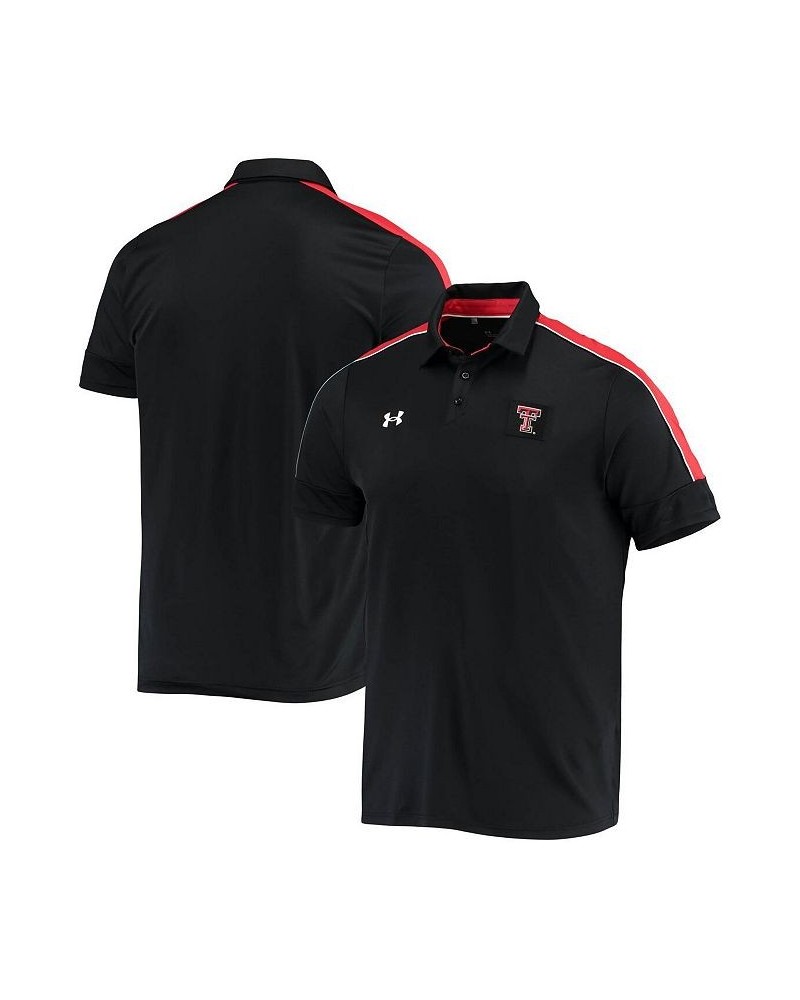 Men's Black Texas Tech Red Raiders Sideline Recruit Performance Polo Shirt $26.66 Polo Shirts