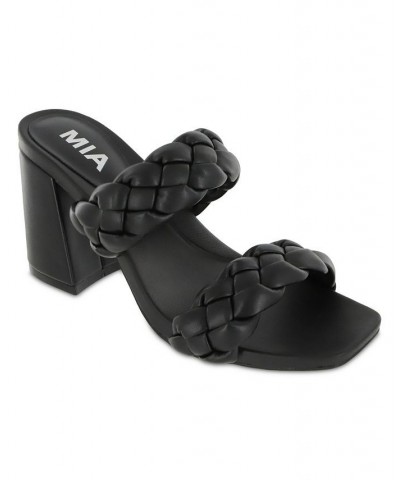 Women's Tesi Square Toe Sandal Black $49.49 Shoes