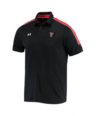 Men's Black Texas Tech Red Raiders Sideline Recruit Performance Polo Shirt $26.66 Polo Shirts