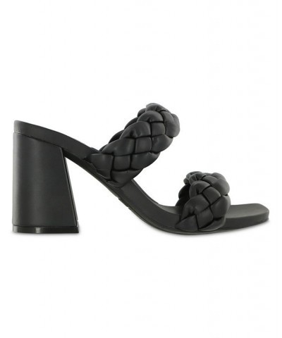 Women's Tesi Square Toe Sandal Black $49.49 Shoes