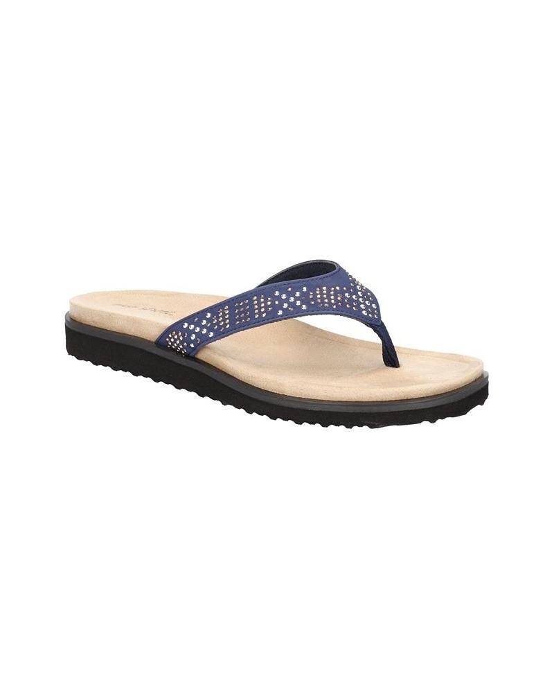 Women's Stevie Thong Sandals Blue $29.90 Shoes