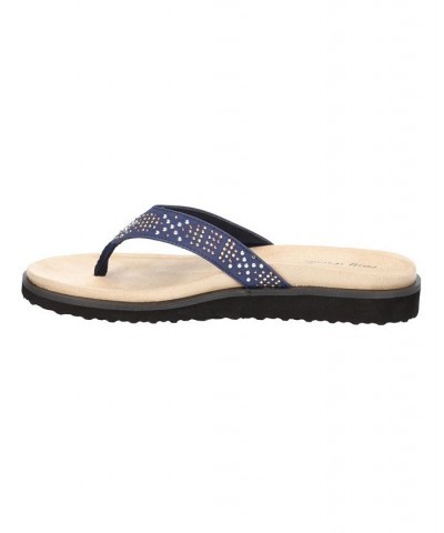 Women's Stevie Thong Sandals Blue $29.90 Shoes