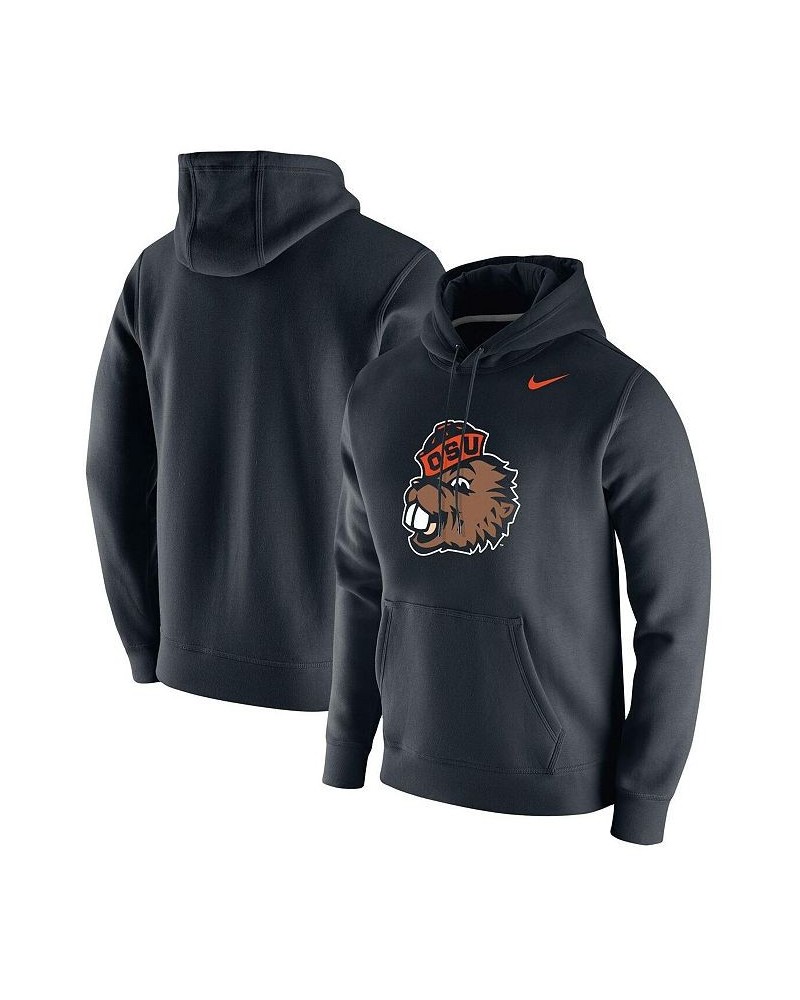 Men's Black Oregon State Beavers Vintage-Inspired School Logo Pullover Hoodie $34.85 Sweatshirt