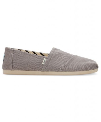 Women's Alpargata Recycled Slip-On Flats Drizzle Grey Recycled Cotton Slubby Woven $26.55 Shoes