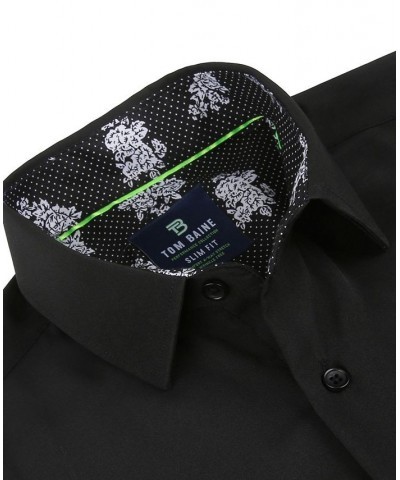 Men's Slim Fit Performance Solid Button Down Shirt Black Solid $23.84 Dress Shirts