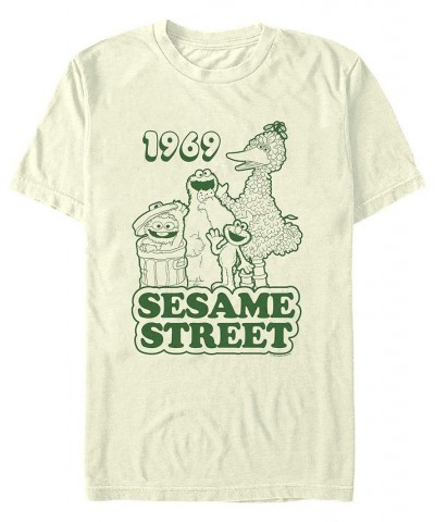 Men's Sesame Street Sesame 1969 Group Short Sleeve T-shirt Ivory/Cream $18.19 T-Shirts