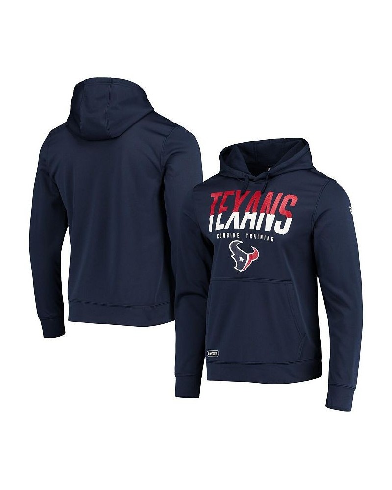 Men's Navy Houston Texans Combine Authentic Big Stage Pullover Hoodie $21.15 Sweatshirt