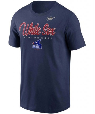 Men's Navy Chicago White Sox Cooperstown Collection Wordmark Script Logo T-shirt $20.25 T-Shirts