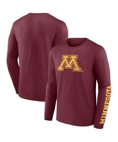 Men's Branded Maroon Minnesota Golden Gophers Double Time 2-Hit Long Sleeve T-shirt $22.05 T-Shirts