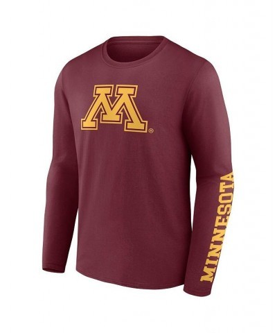 Men's Branded Maroon Minnesota Golden Gophers Double Time 2-Hit Long Sleeve T-shirt $22.05 T-Shirts