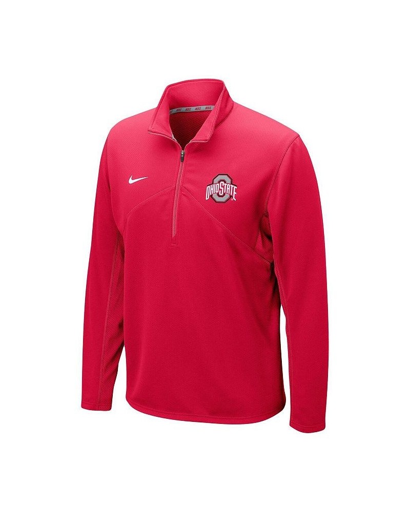 Men's Scarlet Ohio State Buckeyes Primary Logo Training Performance Quarter-Zip Jacket $31.50 Jackets