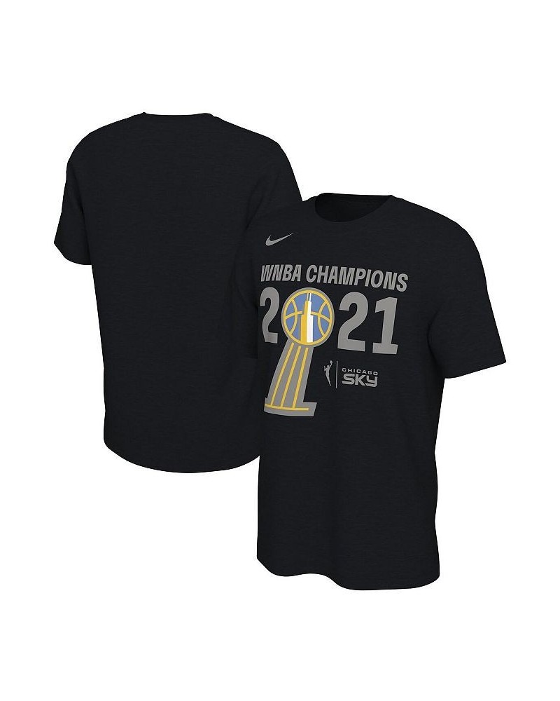 Men's Black Chicago Sky 2021 WNBA Champions Trophy Banner T-shirt $18.71 T-Shirts