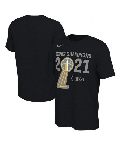 Men's Black Chicago Sky 2021 WNBA Champions Trophy Banner T-shirt $18.71 T-Shirts