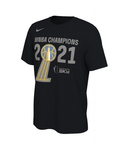 Men's Black Chicago Sky 2021 WNBA Champions Trophy Banner T-shirt $18.71 T-Shirts