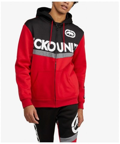 Men's Bold Statement Full-Zip Hoodie Rue Red $37.84 Sweatshirt