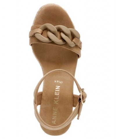 Women's Marina Wedge Sandal Tan/Beige $51.48 Shoes