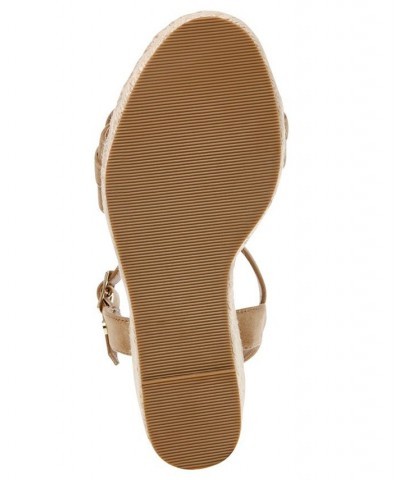 Women's Marina Wedge Sandal Tan/Beige $51.48 Shoes