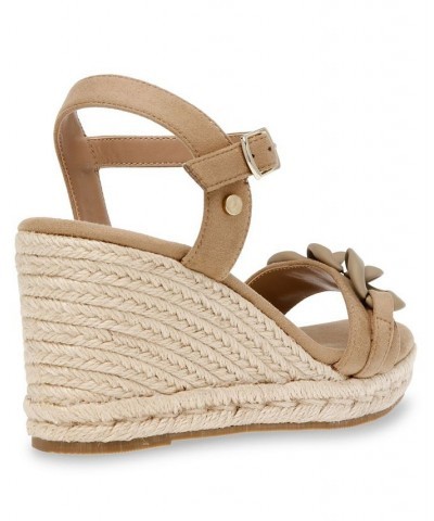 Women's Marina Wedge Sandal Tan/Beige $51.48 Shoes