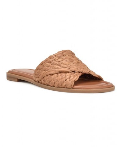 Women's Havah Slip-On Casual Flat Slide Sandals PD03 $36.49 Shoes