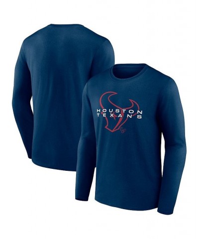 Men's Branded Navy Houston Texans Advance to Victory Long Sleeve T-shirt $18.72 T-Shirts