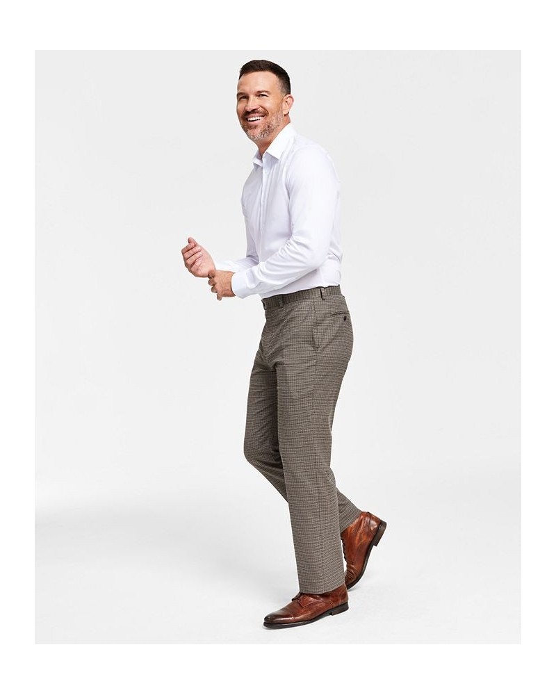 Men's Classic-Fit UltraFlex Stretch Check Dress Pants PD05 $25.91 Pants