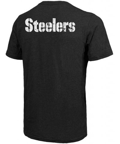 Pittsburgh Steelers Tri-Blend Pocket T-shirt - Black $25.80 T-Shirts