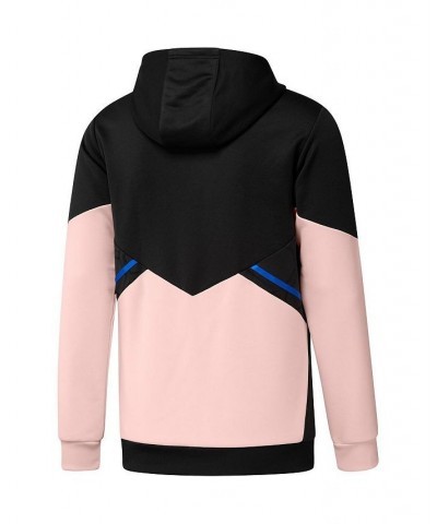 Men's Black, Pink Manchester United Training AEROREADY Quarter-Zip Hoodie $40.55 Sweatshirt