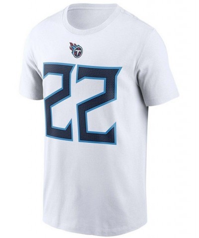 Men's Derrick Henry White Tennessee Titans Name and Number T-shirt $23.19 T-Shirts