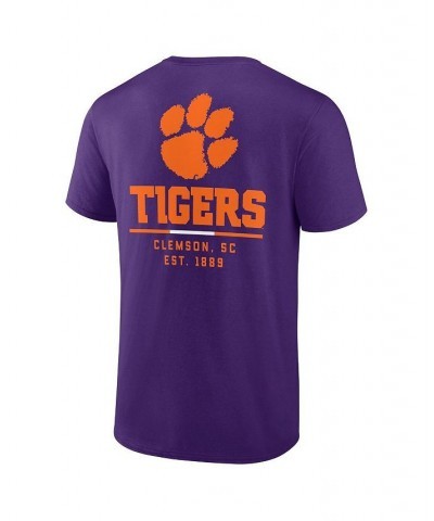 Men's Branded Purple Clemson Tigers Game Day 2-Hit T-shirt $16.40 T-Shirts