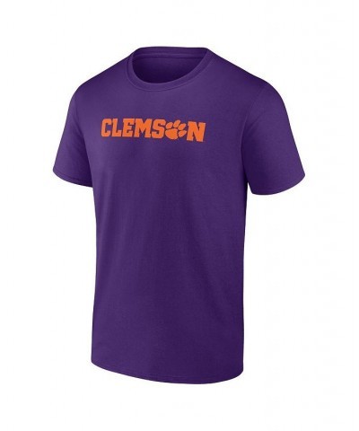 Men's Branded Purple Clemson Tigers Game Day 2-Hit T-shirt $16.40 T-Shirts