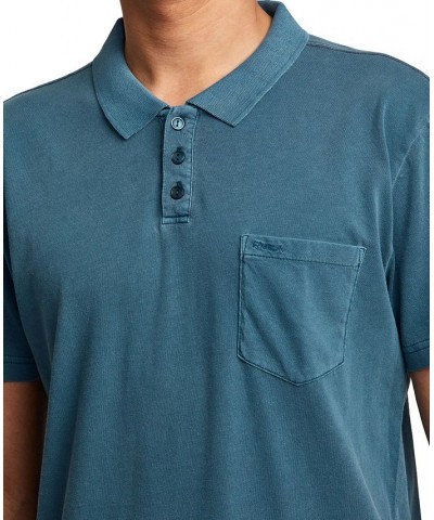 Men's Ptc Pigment Short Sleeve Polo Shirt Blue $33.04 Polo Shirts