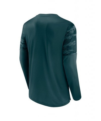 Men's Branded Midnight Green, Black Philadelphia Eagles Square Off Long Sleeve T-shirt $26.95 T-Shirts