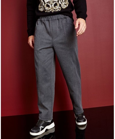 Men's Solid Textured Twill Pants Gray $17.50 Pants