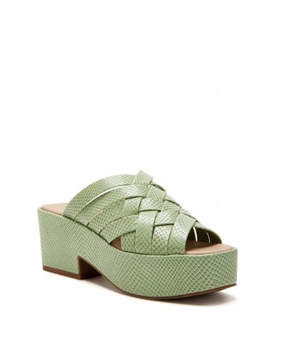 Women's The Busy Bee Criss Cross Slide Sandal PD04 $41.65 Shoes