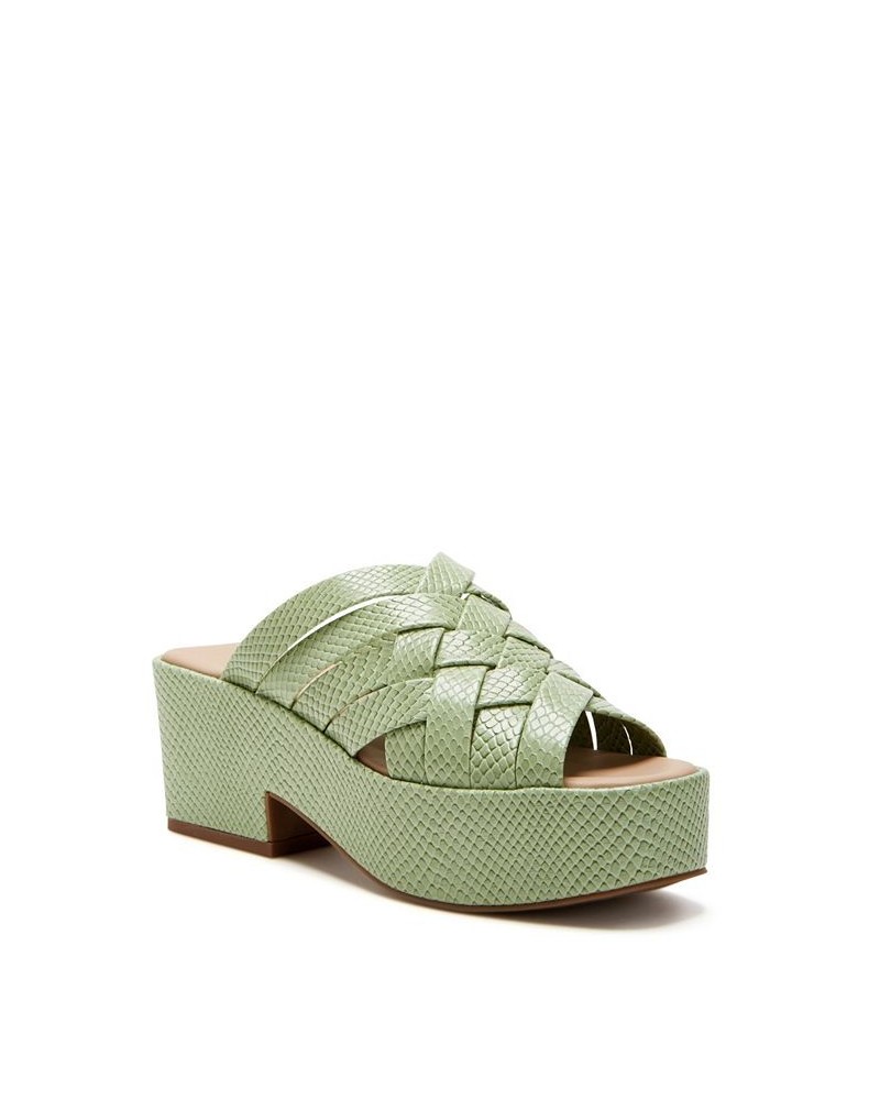 Women's The Busy Bee Criss Cross Slide Sandal PD04 $41.65 Shoes