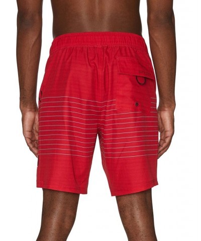 Men's 9" Striped Eboard Swim Shorts Pink $27.95 Swimsuits